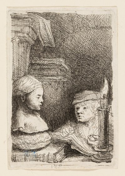Man Drawing from a Cast by Rembrandt van Rijn