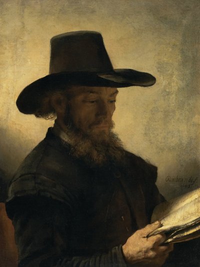 Man Reading by Rembrandt van Rijn