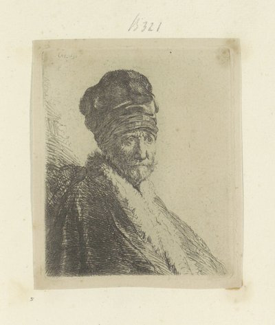 Man with High Hat (Recueil de quatre-vingt-cinq estampes originales) by Rembrandt van Rijn