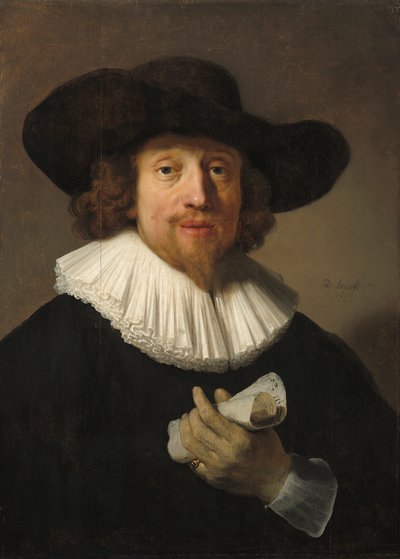 Man with Sheet of Music, 1633 by Rembrandt van Rijn