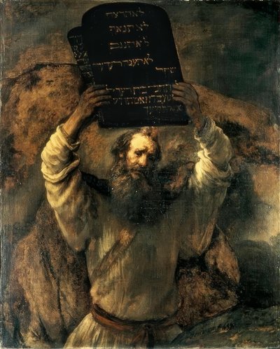 Moses Smashing the Tablets of the Law by Rembrandt van Rijn