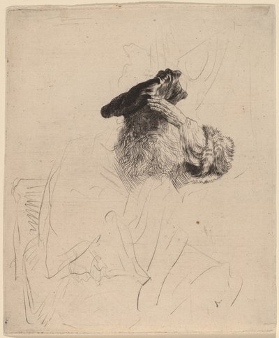 Old Man Shading His Eyes with His Hand by Rembrandt van Rijn