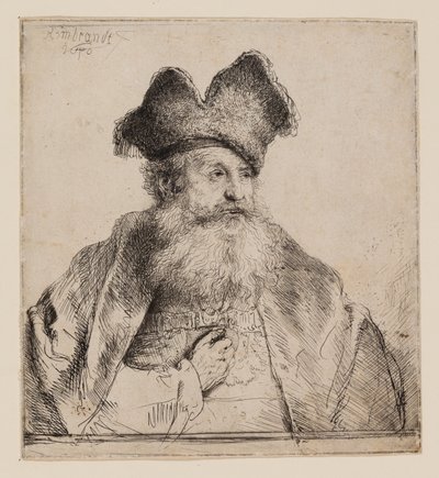 Old Man with a Divided Fur Cap by Rembrandt van Rijn