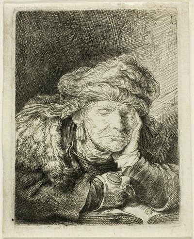 Old Woman Sleeping by Rembrandt van Rijn
