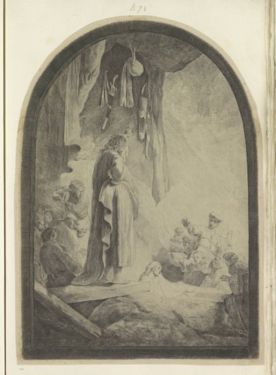 Raising of Lazarus: large plate by Rembrandt van Rijn