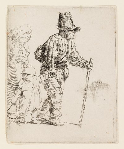 Peasant Family on the Tramp by Rembrandt van Rijn