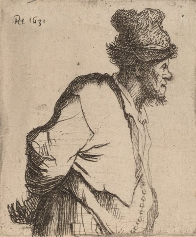 Peasant with His Hands behind His Back by Rembrandt van Rijn