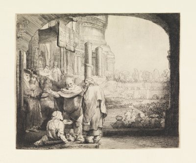 Peter and John Healing the Cripple at the Gate of the Temple by Rembrandt van Rijn