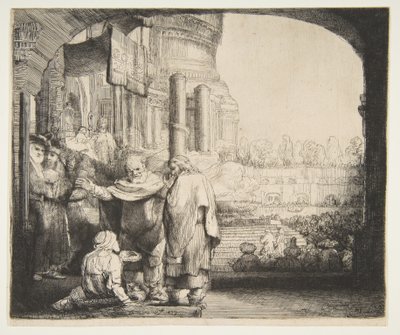 Peter and John Healing the Cripple at the Gate of the Temple, 1659 by Rembrandt van Rijn