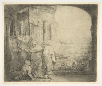 Peter and John Healing the Cripple at the Gate of the Temple by Rembrandt van Rijn