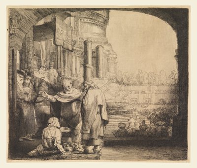 Peter and John at the Gate of the Temple by Rembrandt van Rijn