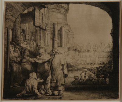 Peter and John at the Gate of the Temple by Rembrandt van Rijn