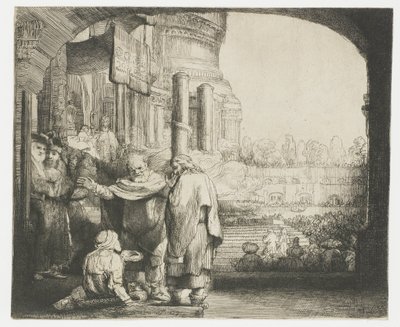 Peter and John Healing the Cripple at the Gate of the Temple by Rembrandt van Rijn