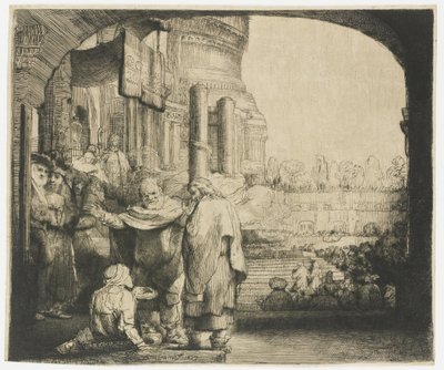 Peter and John Healing the Cripple at the Gate of the Temple by Rembrandt van Rijn