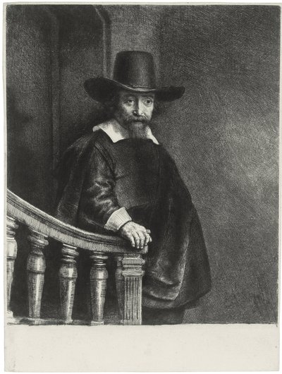 Portrait of Dr. Ephraim Bueno by Rembrandt van Rijn