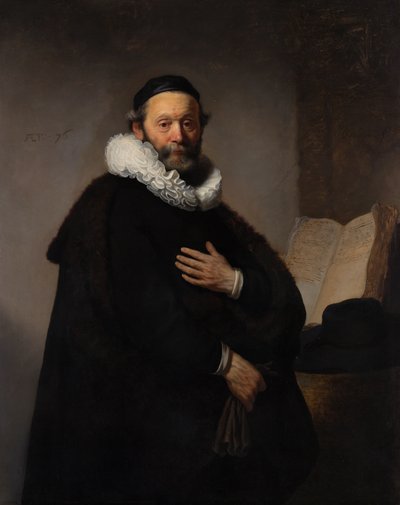 Portrait of Remonstrant Minister Johannes Wtenbogaert, 1633 by Rembrandt van Rijn