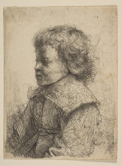 Portrait of a Boy, in Profile by Rembrandt van Rijn
