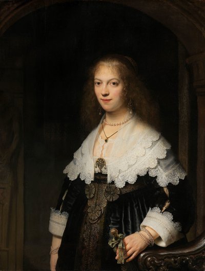 Portrait of a Woman, Possibly Maria Trip by Rembrandt van Rijn