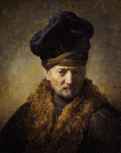 Portrait of an Old Man with Fur Hat, 1630 by Rembrandt van Rijn