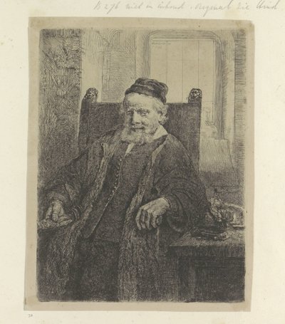 Portrait of the Goldsmith Jan Lutma by Rembrandt van Rijn