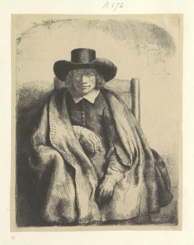 Portrait of the Print Seller Clement de Jonghe by Rembrandt van Rijn
