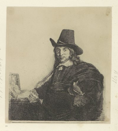 Portrait of the painter Jan Asselijn by Rembrandt van Rijn