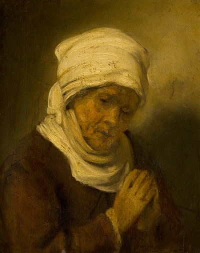 Praying Woman by Rembrandt van Rijn