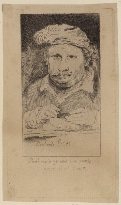 Rembrandt 1645 self portrait in the collection of Mariette by Rembrandt van Rijn