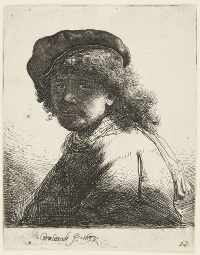 Rembrandt in Cap and Scarf by Rembrandt van Rijn