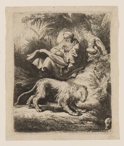 Saint Jerome Reading by Rembrandt van Rijn