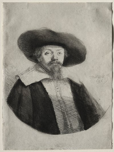 Samuel Manasseh Ben Israel, 1636 by Rembrandt van Rijn