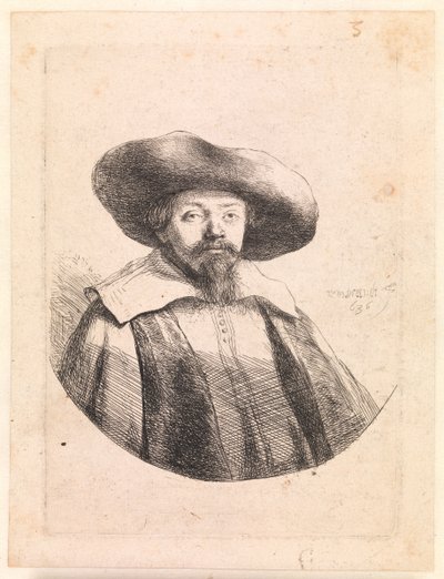 Samuel Manasseh Ben Israel, Jewish Author by Rembrandt van Rijn