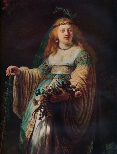 Saskia van Uylenburgh in Arcadian Costume by Rembrandt van Rijn