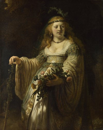 Saskia van Uylenburgh in Arcadian Costume, 1635 by Rembrandt van Rijn