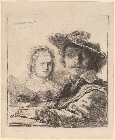 Self-Portrait with Saskia by Rembrandt van Rijn