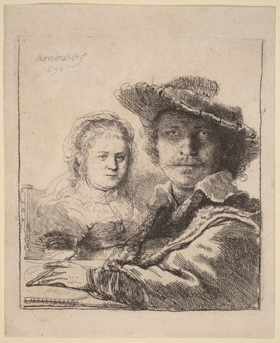 Self-Portrait with Saskia by Rembrandt van Rijn