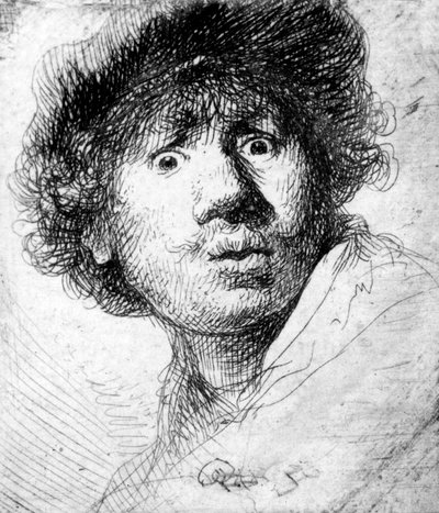Self Portrait, 1630 by Rembrandt van Rijn