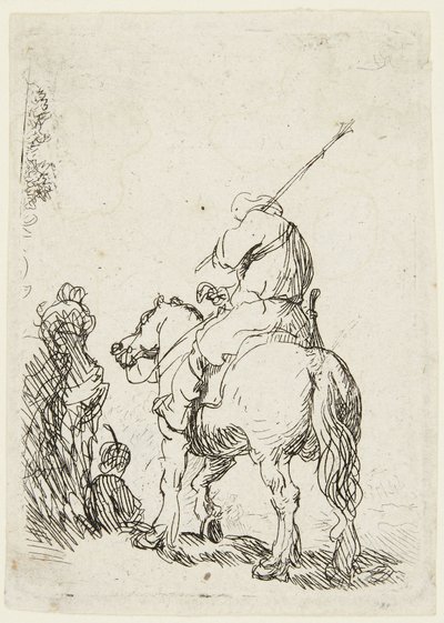 Soldier on Horseback by Rembrandt van Rijn