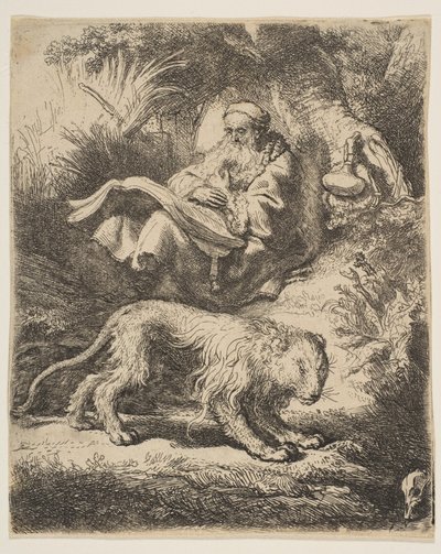 St. Jerome Reading by Rembrandt van Rijn
