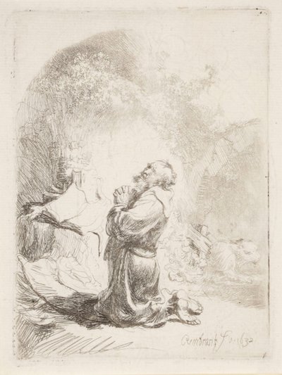 St. Jerome in Prayer by Rembrandt van Rijn