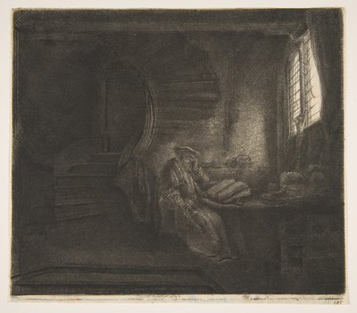 St. Jerome in a Dark Chamber, 1642 by Rembrandt van Rijn