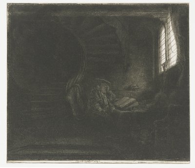 St. Jerome in a Dark Chamber by Rembrandt van Rijn