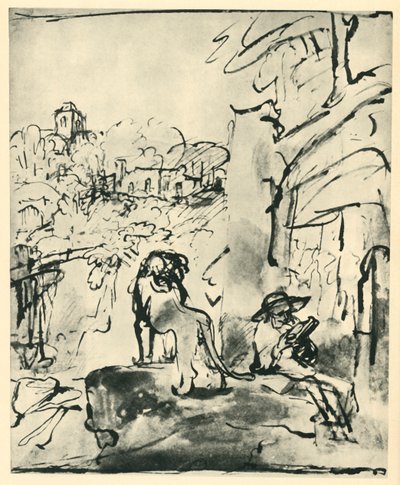 St Jerome Reading in a Landscape by Rembrandt van Rijn
