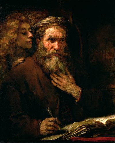St. Matthew and The Angel, 1655-60 by Rembrandt van Rijn