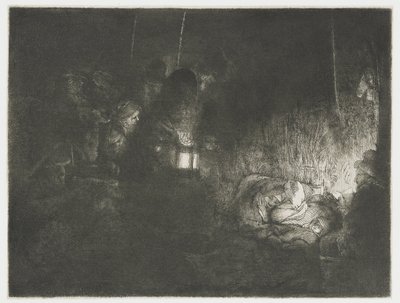 The Adoration of the Shepherds by Rembrandt van Rijn