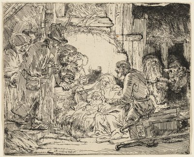 The Adoration of the Shepherds: With the Lamp by Rembrandt van Rijn