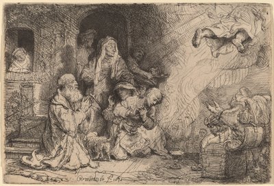 The Angel Departing from the Family of Tobias by Rembrandt van Rijn