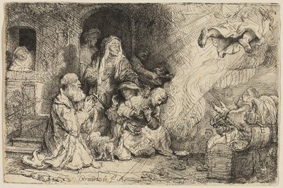 The Angel Departing from the Family of Tobias by Rembrandt van Rijn
