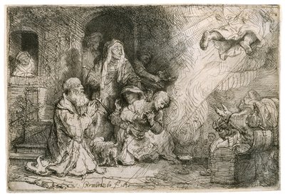 The Angel Departing from the Family of Tobias by Rembrandt van Rijn