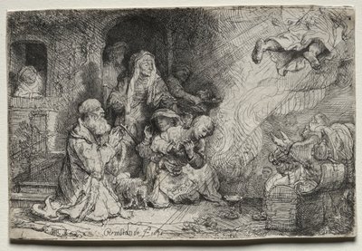 The Angel Departing from the Family of Tobit by Rembrandt van Rijn